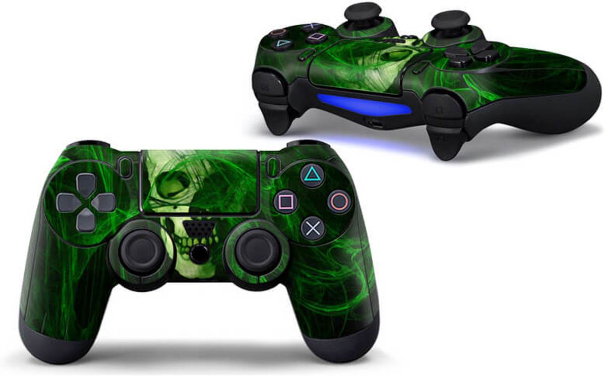 Green Skull  PS4 Controller Skin